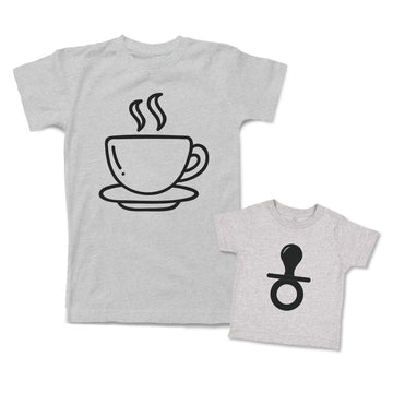 Mommy and Me Outfits Hot Coffee Mom Life Cotton
