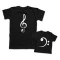 Mommy and Me Outfits Small Key Music Note Musical Cotton