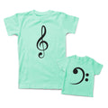 Mommy and Me Outfits Small Key Music Note Musical Cotton