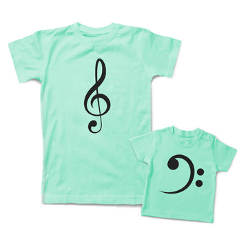 Mommy and Me Outfits Small Key Music Note Musical Cotton