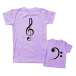 Mommy and Me Outfits Small Key Music Note Musical Cotton