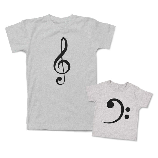 Mommy and Me Outfits Small Key Music Note Musical Cotton