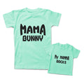 Mommy and Me Outfits Mama Bunny Mom My Mamma Rocks Cotton