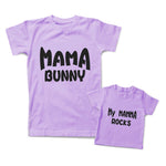 Mommy and Me Outfits Mama Bunny Mom My Mamma Rocks Cotton