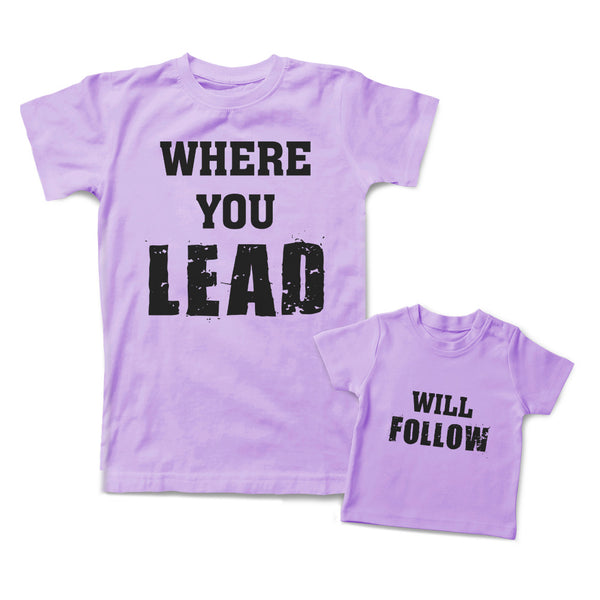 Mommy and Me Outfits Where You Lead Will Follow Cotton