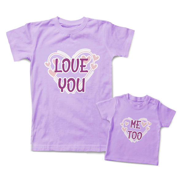 Mommy and Me Outfits Me Too Heart Love Cotton