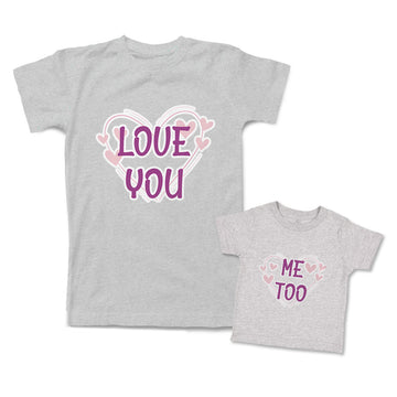 Mommy and Me Outfits Me Too Heart Love Cotton