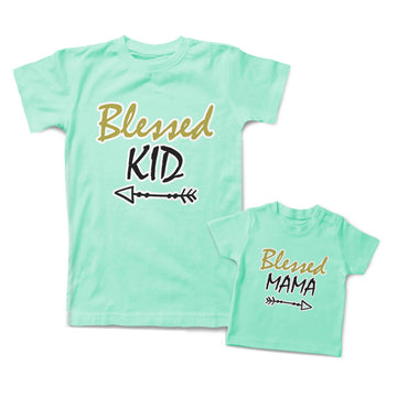 Mommy and Me Outfits Blessed Mama Kid Arrow Cotton