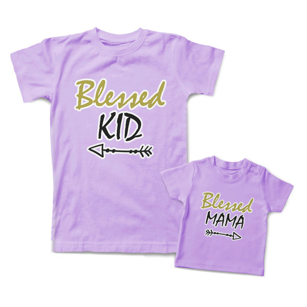 Mommy and Me Outfits Blessed Mama Kid Arrow Cotton
