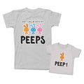 Mommy and Me Outfits Just Chilling with My Peeps 1 Bunny Rabbit Easter Cotton