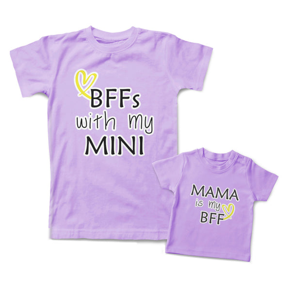 Mommy and Me Outfits Mama Best Friends Forever with My Mini Heart Mom Cotton