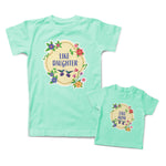Mommy and Me Outfits Like Mom Flowers Birds like Daughter Cotton