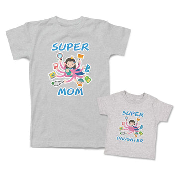 Mommy and Me Outfits Super Daughter Girl Smart Mom Cotton