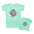Mommy and Me Outfits Love My Life Mom Mother Life Flowers Cotton