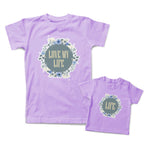 Mommy and Me Outfits Love My Life Mom Mother Life Flowers Cotton