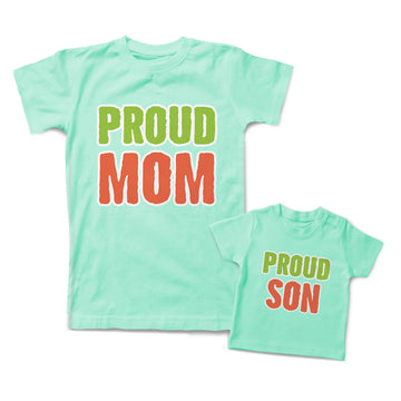 Mommy and Me Outfits Proud Mom Son Cotton