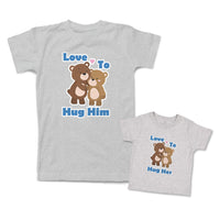 Love to Hug Her Him Teddy Bear Heart