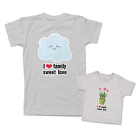 I Love Family Sweet Love Flowers Smiling Clouds