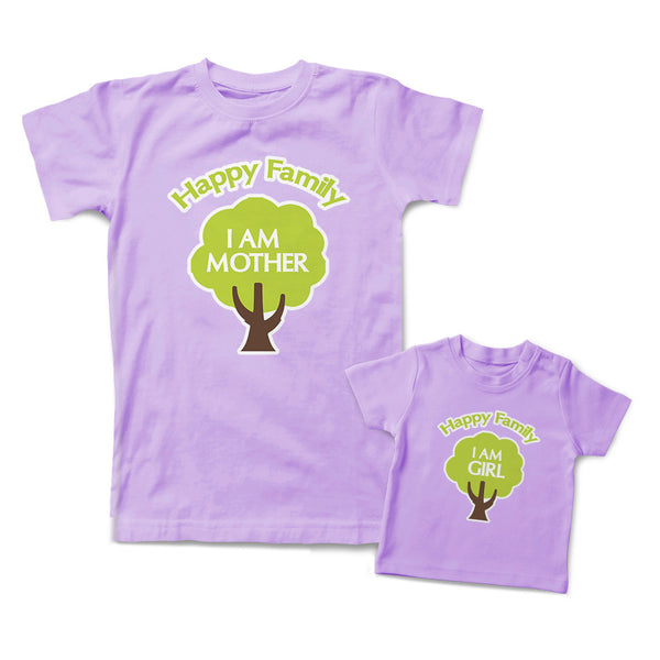 Mommy and Me Outfits Happy Family I Am Mother Girl Tree Cotton