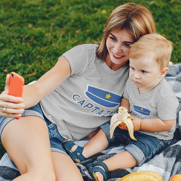 Mommy and Me Outfits First Mate Cap Captain Cotton