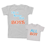 Mommy and Me Outfits Life Is Better with Boys All Boy Character Cotton