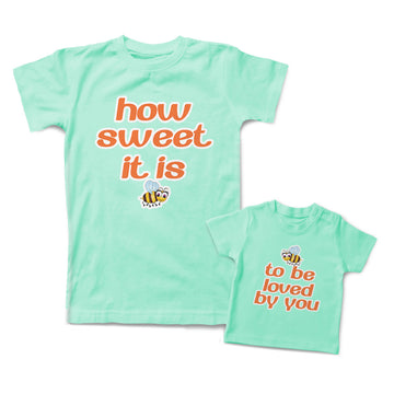 Mommy and Me Outfits How Sweet It Is to Be Loved by You Honey Bee Cotton