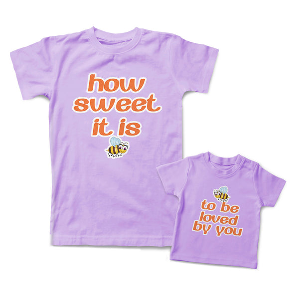 Mommy and Me Outfits How Sweet It Is to Be Loved by You Honey Bee Cotton