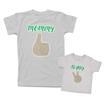 Mommy and Me Outfits Mommy Baby Thumbs up Emoji Cotton