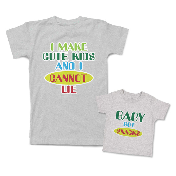 Mommy and Me Outfits I Make Cute Kids and I Can Not Lie Baby Got Snacks Cotton