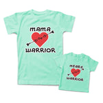 Mommy and Me Outfits Mama Heart of Warrior Heart Arrow Cotton