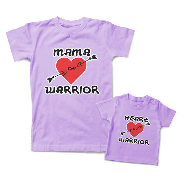 Mommy and Me Outfits Mama Heart of Warrior Heart Arrow Cotton