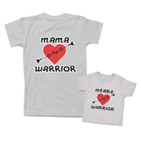 Mommy and Me Outfits Mama Heart of Warrior Heart Arrow Cotton