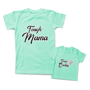 Mommy and Me Outfits Tough Mama Cookie Naughty Cotton
