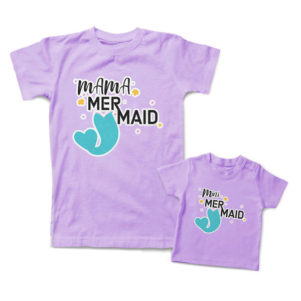 Mommy and Me Outfits Mama Mini Mermaid Star Seashell Cotton