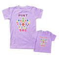 Mommy and Me Outfits Pint Crown Half Cotton