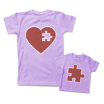 Mommy and Me Outfits Jigsaw Puzzle Love Heart Cotton