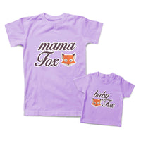 Mommy and Me Outfits Mama Baby Fox Animal Cotton