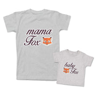 Mommy and Me Outfits Mama Baby Fox Animal Cotton