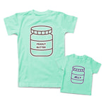 Mommy and Me Outfits Peanut Butter Jar Jelly Jar Attachment Cotton