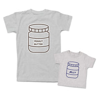 Mommy and Me Outfits Peanut Butter Jar Jelly Jar Attachment Cotton