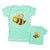 Mommy and Me Outfits Smiling Honey Bee with Crown Insects Cotton