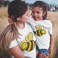 Mommy and Me Outfits Smiling Honey Bee with Crown Insects Cotton