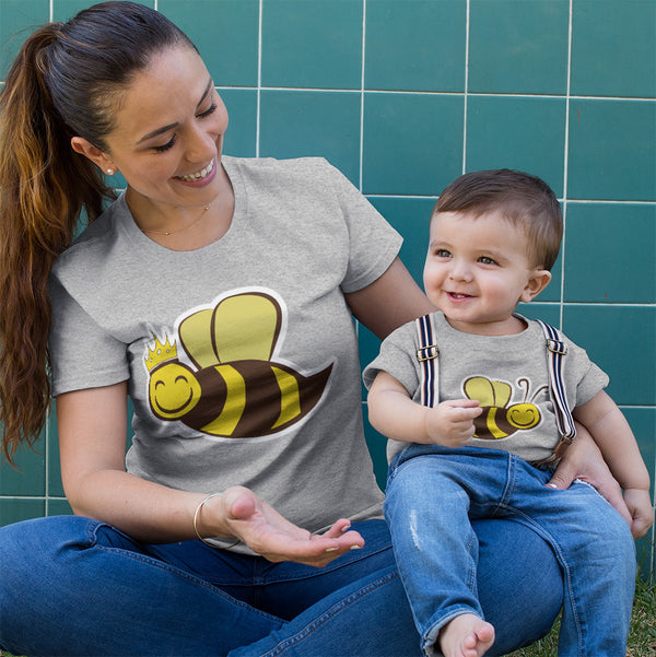 Smiling Honey Bee with Crown Insects