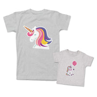 Mommy and Me Outfits Unicorn Fantasy Mother Balloon Cotton