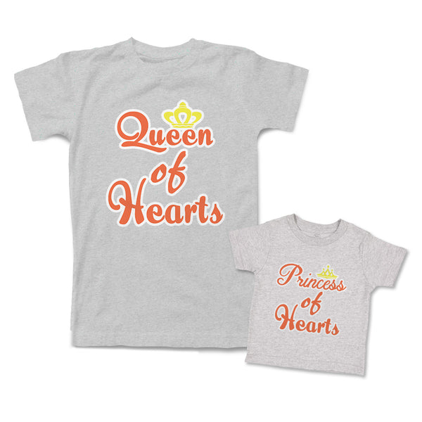 Mommy and Me Outfits Queen Princess of Hearts Crown Cotton