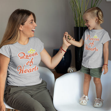 Mommy and Me Outfits Queen Princess of Hearts Crown Cotton