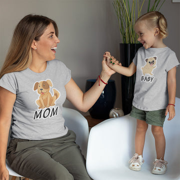 Mommy and Me Outfits Mom Dog Baby Pug Animal Cotton