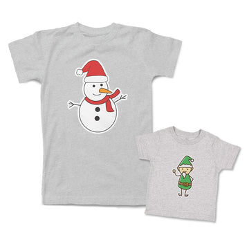 Mommy and Me Outfits Snowman Elf Christmas Occasion Cartoon Cotton