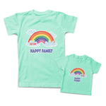 Mom Baby Happy Family Rainbow Clouds