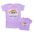 Mommy and Me Outfits Mom Baby Happy Family Rainbow Clouds Cotton